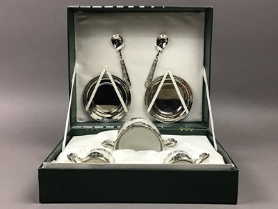 Lot 195 - AN AGHIFUG COFFEE SET FOR TWO