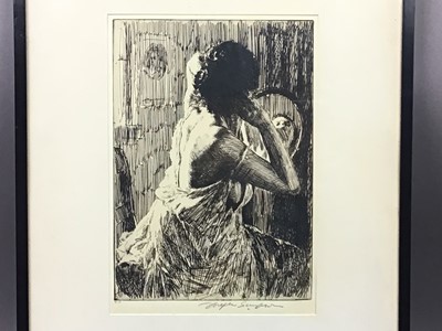 Lot 333 - THE MODEL'S TOILET, AN ETCHING BY JOSEPH SIMPSON, AND AN APPLEBY ETCHING