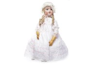 Lot 1316 - LARGE SIZE BISQUE HEADED GIRL DOLL BY SIMON &...