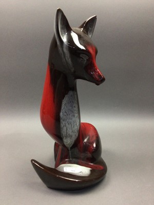 Lot 366 - A CERAMIC FIGURE OF A FOX