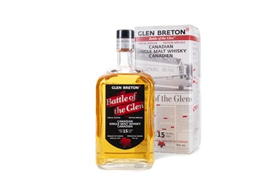 Lot 473 - GLEN BRETON 15 YEAR OLD BATTLE OF THE GLEN 75CL