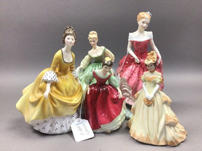 Lot 369 - A LOT OF ROYAL DOULTON FIGURES AND A COALPORT FIGURE