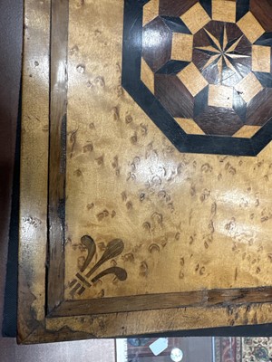 Lot 740 - VICTORIAN BIRDSEYE MAPLE AND PARQUETRY WORK BOX