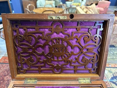 Lot 740 - VICTORIAN BIRDSEYE MAPLE AND PARQUETRY WORK BOX