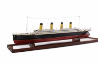 Lot 882 - SCRATCHBUILT MODEL OF THE TITANIC contained...