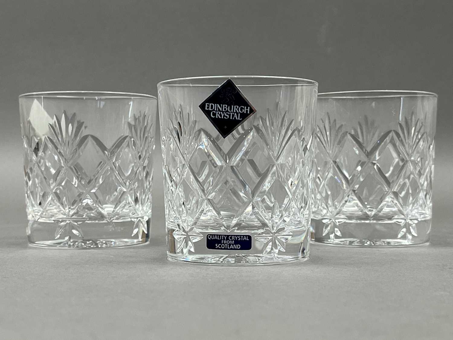 Lot 485 - A SET OF FOUR EDINBURGH CRYSTAL WHISKY