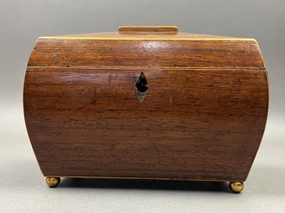 Lot 452 - A REGENCY MAHOGANY TEA CADDY