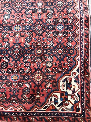 Lot 488 - RED GROUND HAMADAN RUG