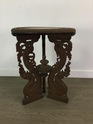 Lot 45 - SOUTH-EAST ASIAN CARVED HARDWOOD OCCASIONAL TABLE