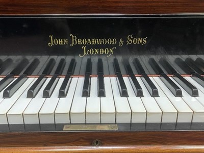 Lot 350 - JOHN BROADWOOD & SONS OF LONDON, ROSEWOOD BOUDOIR GRAND PIANO