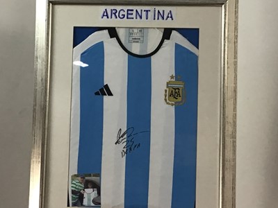 Lot 47 - ALEXANDRO BERNABEI SIGNED ARGENTINA HOME SHIRT