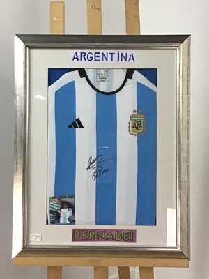 Lot 47 - ALEXANDRO BERNABEI SIGNED ARGENTINA HOME SHIRT
