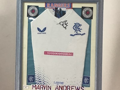 Lot 48 - MARVIN ANDREWS SIGNED RANGERS FC SHIRT
