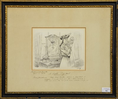 Lot 758 - A FRANCIS CARRUTHERS GOULD (BRITISH 1844-1925), A Little Pigtail...