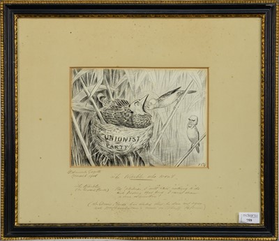 Lot 759 - FRANCIS CARRUTHERS GOULD (BRITISH 1844-1925), The Warbler Who Won't