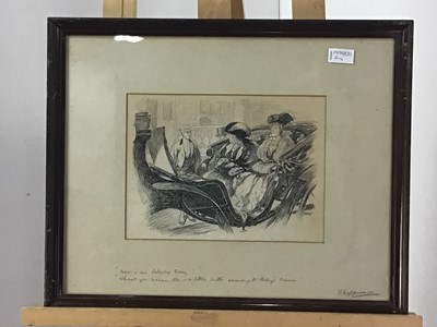 Lot 4 - FOUR EARLY 20TH CENTURY ORIGINAL SATIRICAL CARTOONS