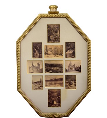 Lot 772 - SUTHERLAND FAMILY INTEREST, A MONTAGE OF SEPIA PHOTOGRAPHS DEPICTING THE FAMILY SEAT