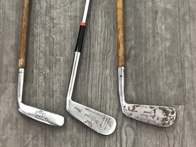 Lot 3 - TWO VINTAGE HICKORY SHAFTED PUTTERS