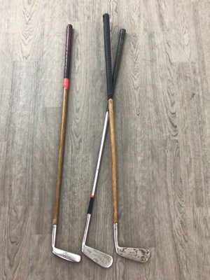 Lot 3 - TWO VINTAGE HICKORY SHAFTED PUTTERS