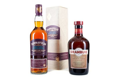 Lot 76 - TAMNAVULIN RED WINE CASK EDITION NO.1 AND DRAMBUIE