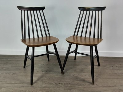 Lot 482 - ILMARI TAPIOVAARA (FINNISH, 1914-1999), PAIR OF TEAK 'FANNET' CHAIRS
