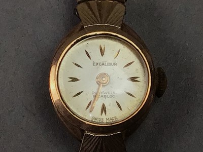 Lot 117 - LADY'S GOLD BRACELET WATCH