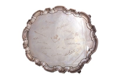 Lot 100 - GEORGE VI SILVER SALVER