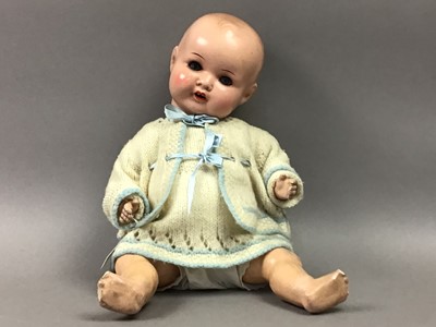 Lot 165 - EARLY 20TH CENTURY GERMAN BISQUE HEADED DOLL