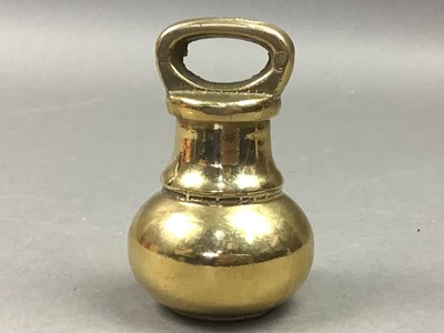 Lot 205 - LOT OF BRASS BELL WEIGHTS