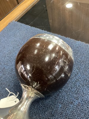 Lot 102 - GEORGE III SILVER MOUNTED COCONUT CUP