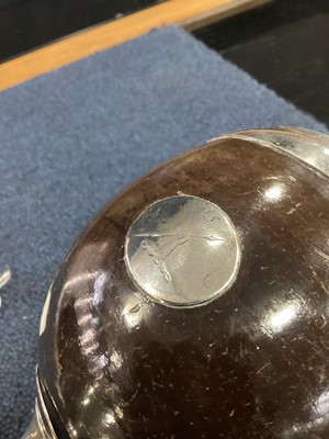 Lot 102 - GEORGE III SILVER MOUNTED COCONUT CUP