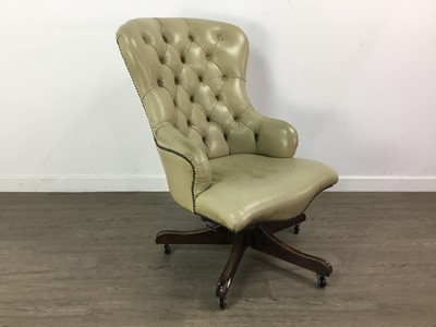 Lot 176 - LEATHER OFFICE CHAIR