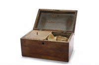 Lot 967 - ROSEWOOD SEWING BOX WITH INLAID BRASS...