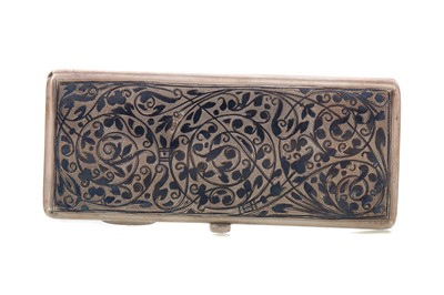 Lot 31 - RUSSIAN SILVER AND NIELLO ENAMEL CHEROOT CASE