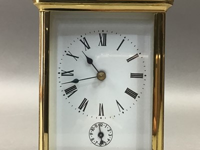 Lot 186 - BRASS CARRIAGE CLOCK