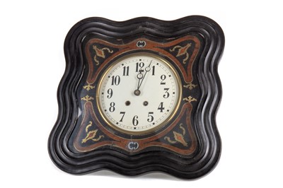 Lot 252 - FRENCH BOULLE WALL CLOCK