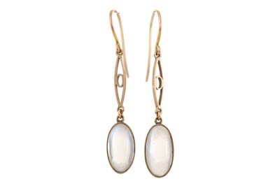 Lot 717 - PAIR OF MOONSTONE EARRINGS