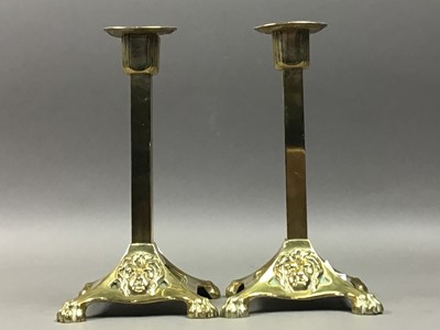 Lot 228 - PAIR OF AUSTRIAN GESCHUTZT CANDLESTICKS