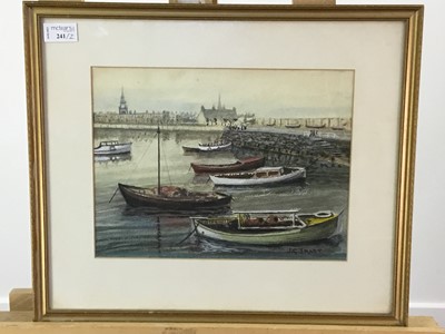 Lot 241 - LOT OF WATERCOLOURS DEPCITING ADDROSSAN HARBOUR & SALCOATS HARBOUR