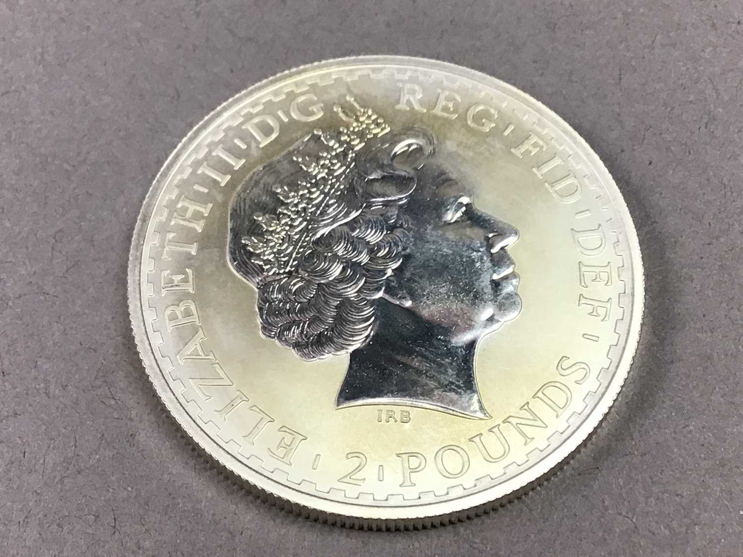 Lot 254 - BRITANIA ONE OUNCE FINE SILVER TWO POUND COINS