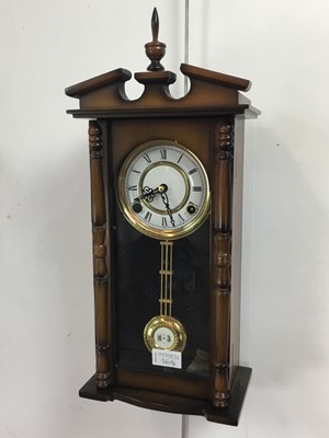 Lot 261 - MODERN OAK CASED WALL CLOCK