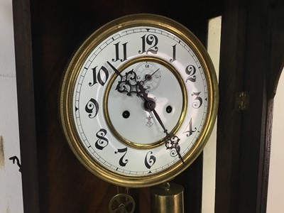 Lot 314 - MAHOGANY WALL CLOCK