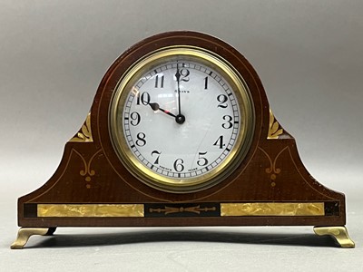 Lot 270 - FRENCH STYLE INLAID MAHOGANY MANTEL CLOCK