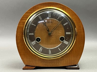 Lot 275 - WALNUT MANTEL CLOCK