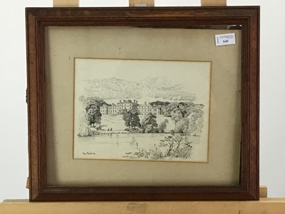 Lot 549 - INK DRAWING BY TOM SCOTT RSA RSW (SCOTTISH 1854 - 1927)