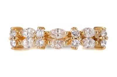 Lot 805 - DIAMOND TWO ROW BAND