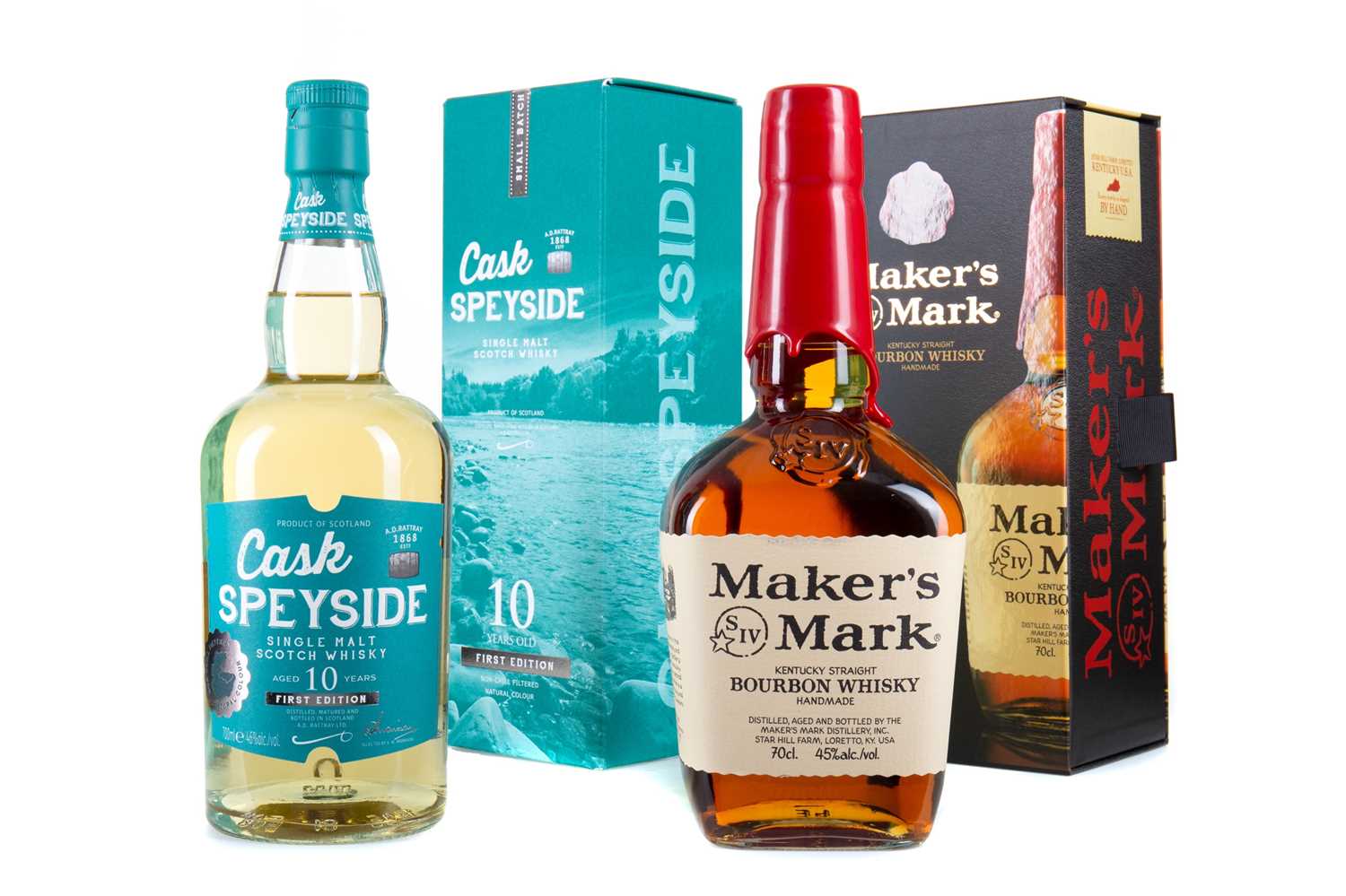 Lot 95 - CASK SPEYSIDE 10 YEAR OLD FIRST EDITION AND MAKER'S MARK