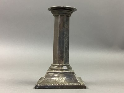 Lot 407 - SILVER TABLE CANDLESTICK