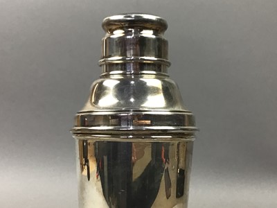 Lot 408 - SILVER PLATED COCKTAIL SHAKER