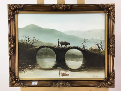 Lot 366 - CHINESE OIL ON CANVAS